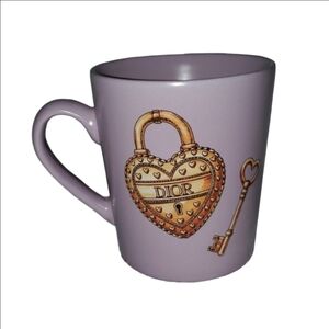 Dior Gold Heart and Key Mug by Fig and Fern